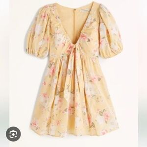 Abercrombie Deep V Neckline Floral Mini Dress